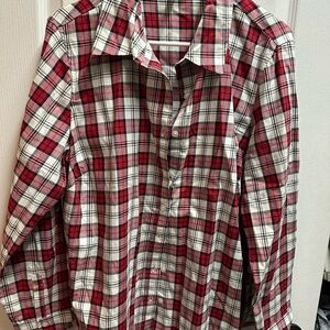 Talbots Women's Red Plaid Shirt size 1XL/ NWOT A203